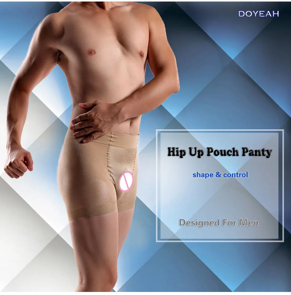 

Corset Carry Buttock Male Pouch Boxer Fetish Shorts Sexy Panties Silky with Nylon DOYEAH 5038