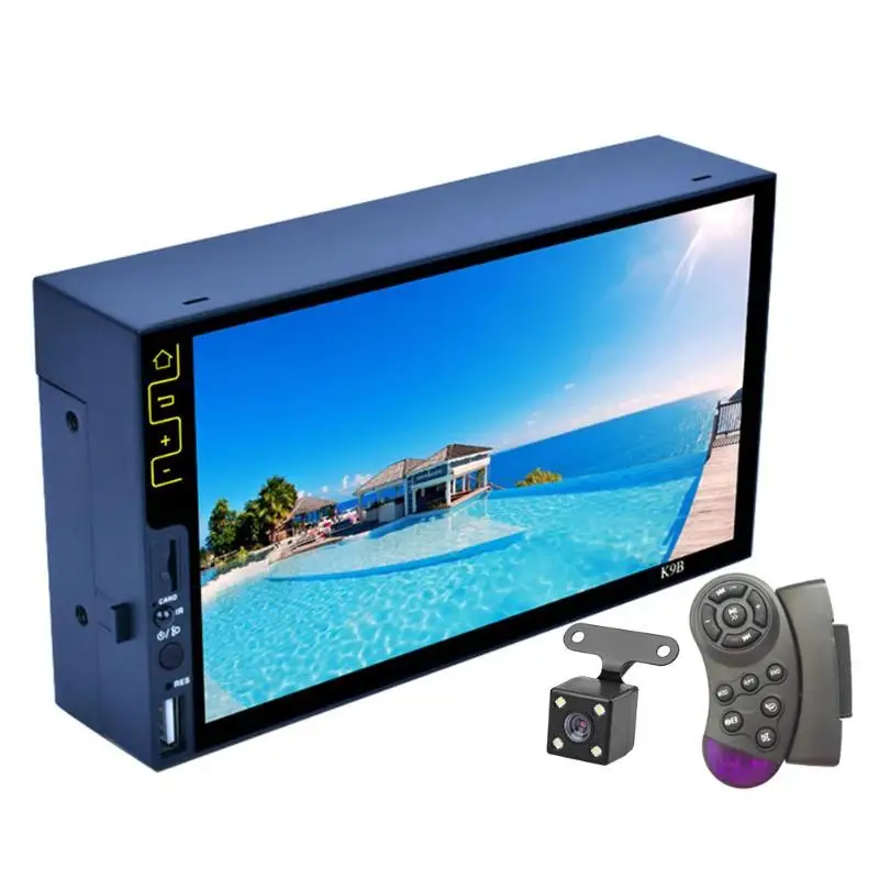 

7Inch 2Din Car Stereo MP5 Player RDS FM AM Radio Head Unit with Rear Camera Remote Control Bluetooth BT function USB2.0