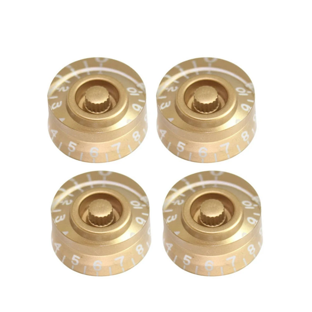 4PCS/Set Round Guitar Knobs Speed Volume Tone Control Knobs Rotary ...