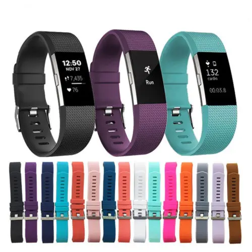 

Replacement Wristband Bracelet Band Strap for Fitbit Charge 2 Fitness Tracker Solid Candy Color Watchbands