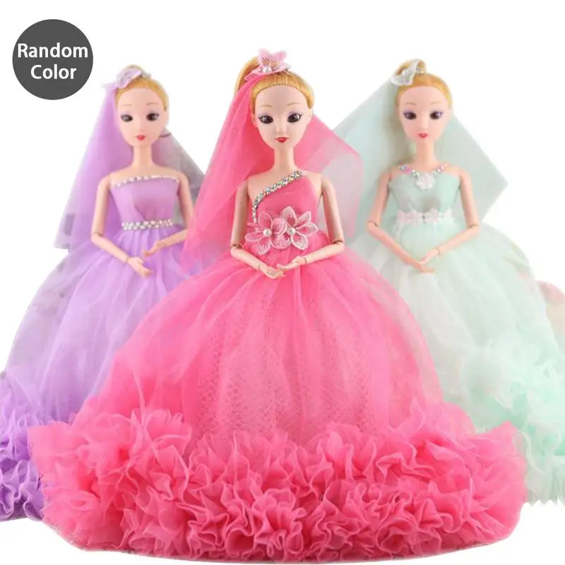 

35cm Innovative 3D Shaped Wedding Dress Doll Multi-use Hangings Decorations color random