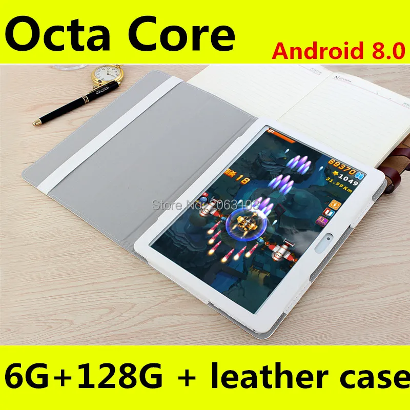 IPS Tablet Octa core 10 Inch 6G RAM 128GB ROM 2 in1 Tablet with phone Ful HD  Tablet PC Google Play Android 8.0 Nougat 10 10.1