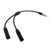 Автомобильный адаптер антенного кабеля алюминиевая заглушка в 1 для 2 Радио Антенна Удлинительный кабель удовлетворяет больше потребностей в подключении