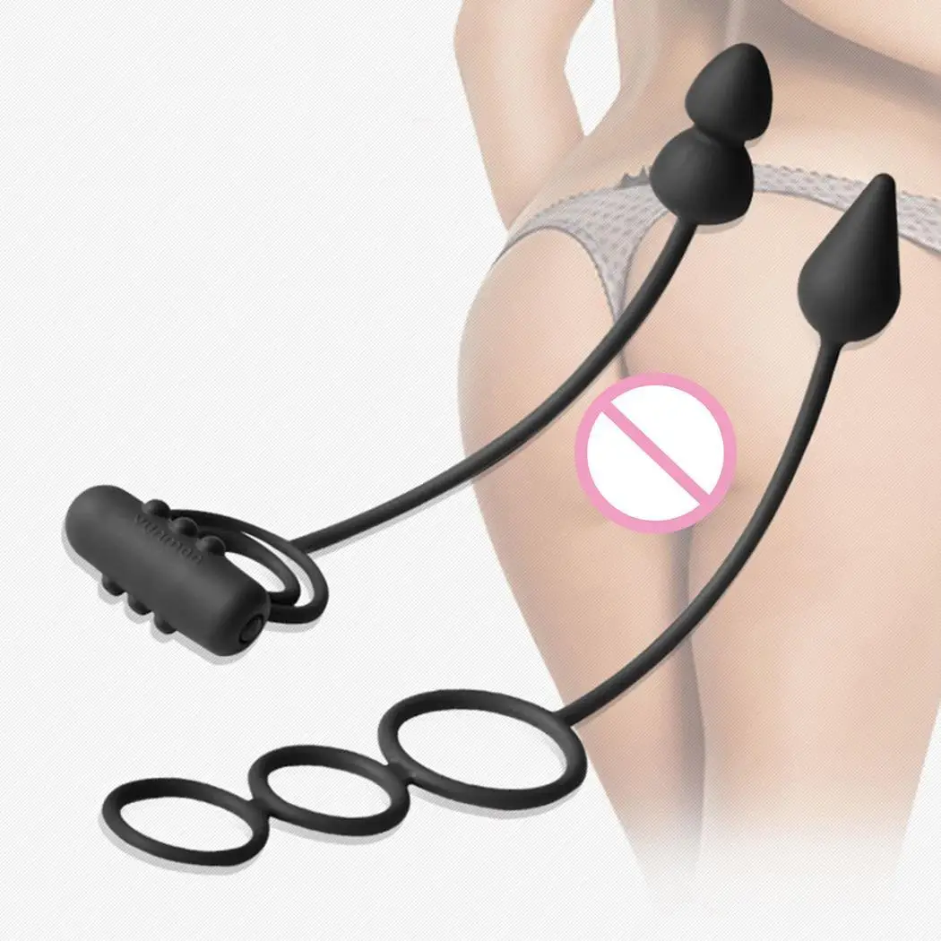 Силиконовый анальный массажер простаты G Spot Анальные Секс игрушки кольцо для