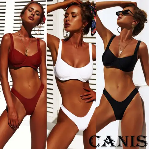 

ITFABS Women's 2019 New Bikini Set Push-up Padded Bra Beach Swimsuit Bathing Suit Swimwear Size S~XL