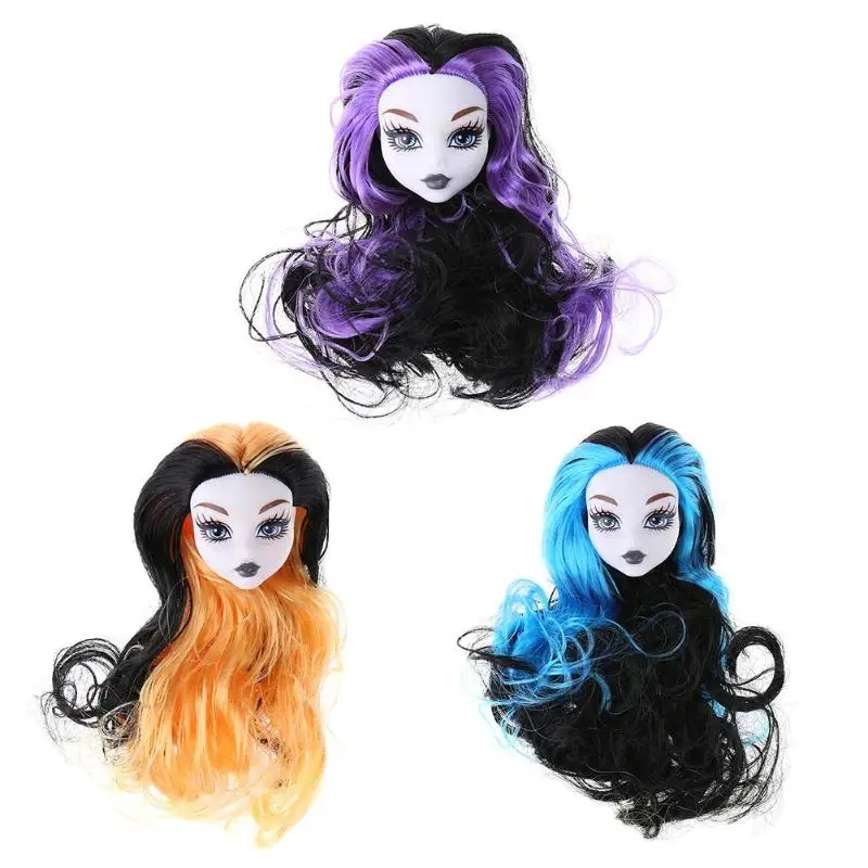 

Doll Head Doll High Accessories Fairy Monster Doll Head with Hair Plastic Devil Nude Doll Head Toy for Kids Gift for 3 Styles