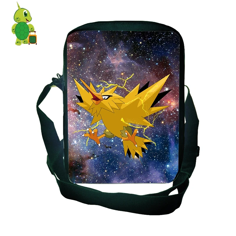 

Pokemon Zapdos Galaxy Space Mini Shoulder Bag Women Men Double Layer Small Handbag Purses Phone Bag Boys Girls Crossbody Bag