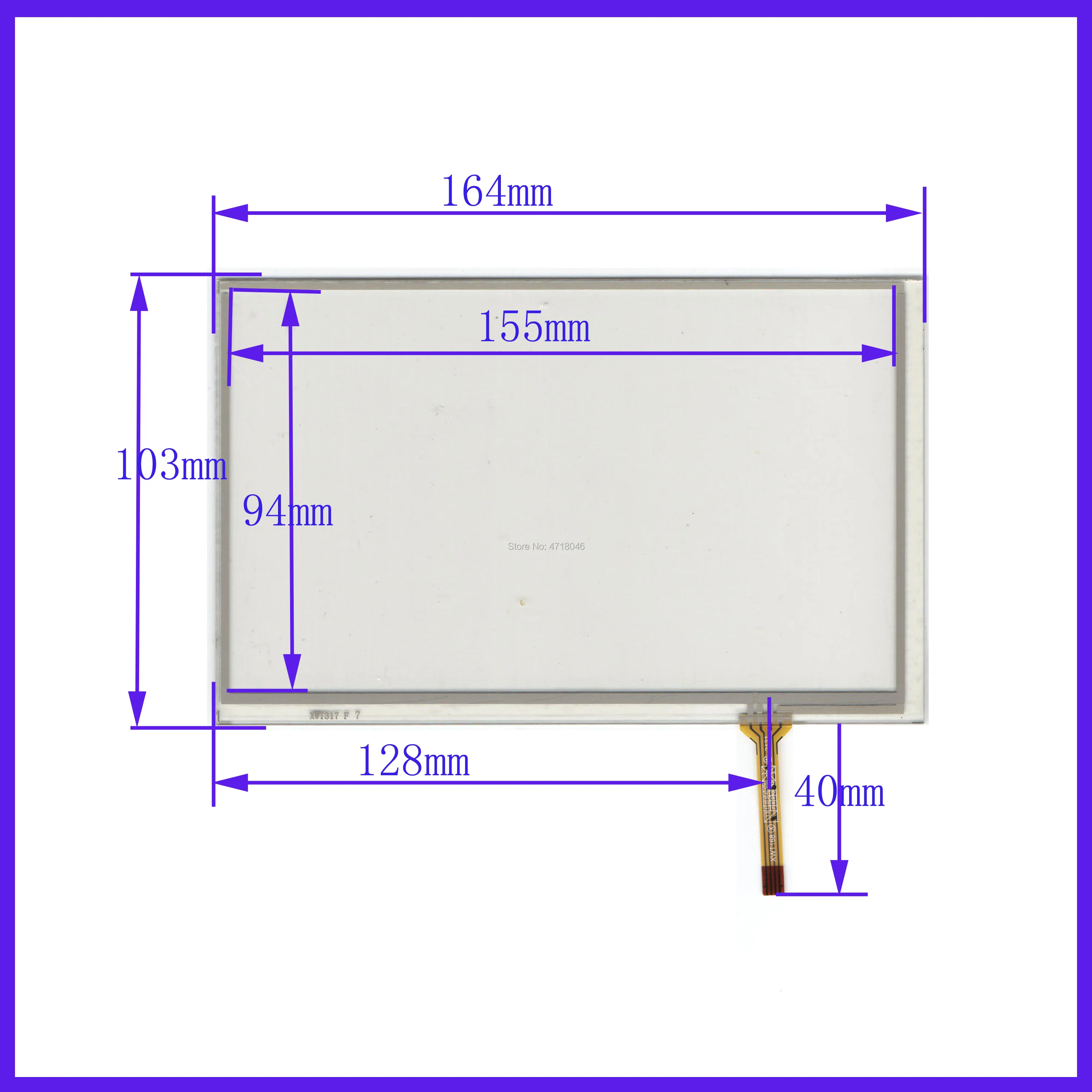 ZhiYuSun wholesale 5PCS/LOT 164*103mm 7.1inch 4lines resistance screen for car  DVD redio this is compatible XWT317