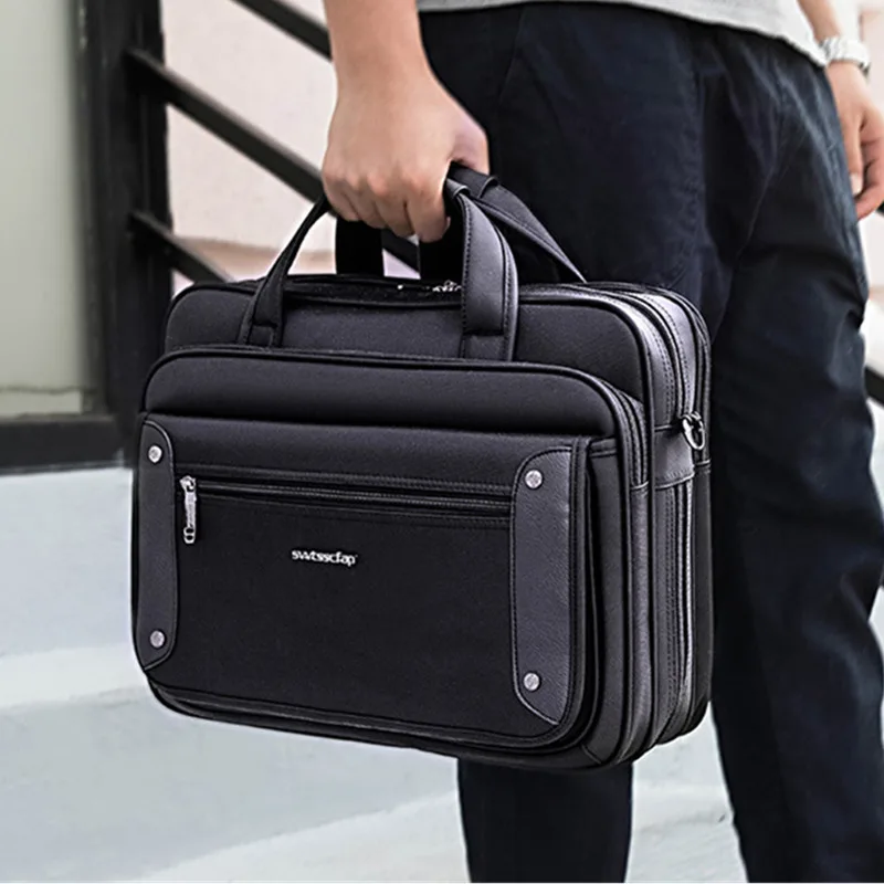 

Men Large Capacity Business Handbags Male Briefcase Bag Men's Shoulder Office OL Bags For Man Big Travel Laptops Nylon Bag 2019