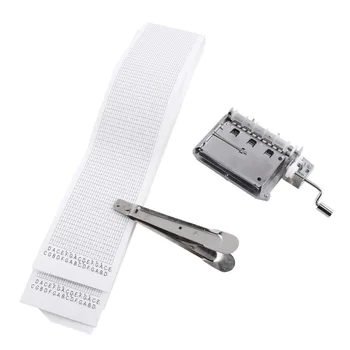 

30-Note Tapes Hand Crank Music Mechanical Musical Box With Hole Puncher 3 Strips Tapes Create Your Own Music Diy Music Box