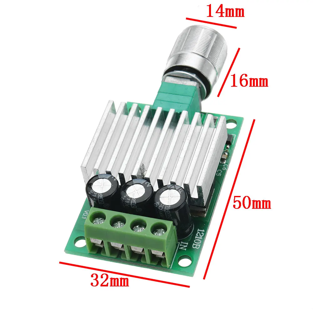 

CLAITE 10pcs DC 12V To 24V 10A High Power PWM DC Motor Speed Controller Regulate Speed Temperature