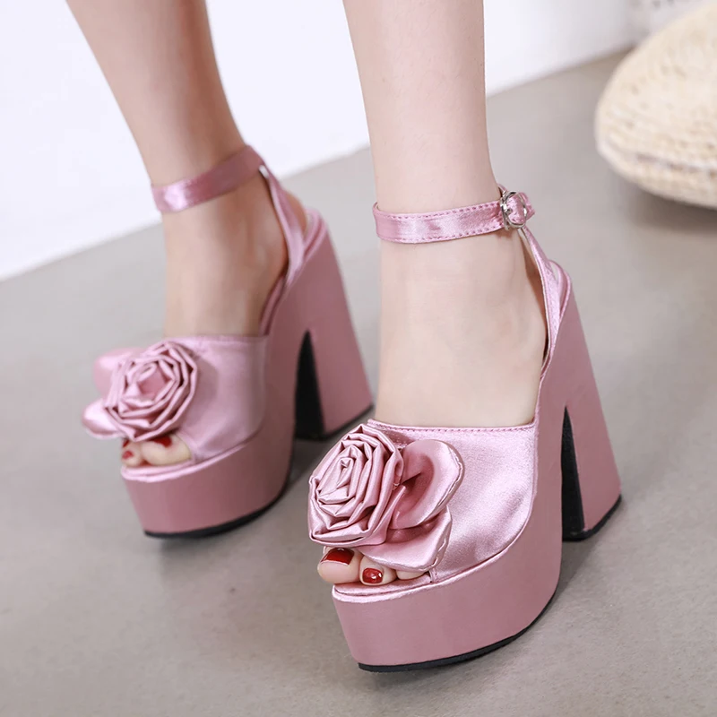 platform Sandals Women High Heels Spring Summer Shoes bohemian sandals flower pumps summer pink shoes chunky sandals YMA804 platform Sandals Women High Heels Spring Summer Shoes bohemian sandals flower pumps summer pink shoes chunky sandals YMA804