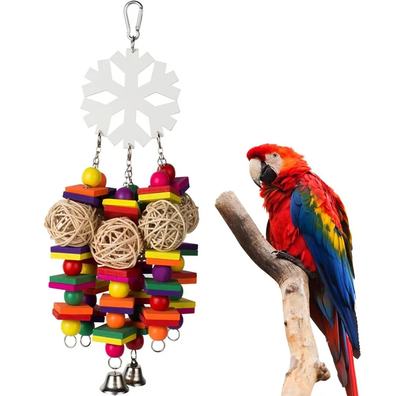 1PCS Parrots Swing Toy Birds Standing Chewing Rack Toys Budgie
