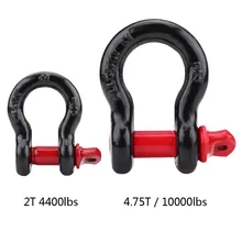 Стальные тяжелые оцинкованные скобы кольцо в виде буквы D, 2, 4, 400lbs/4,75 T/10, 000lbs емкость для восстановления автомобиля буксировочный трос