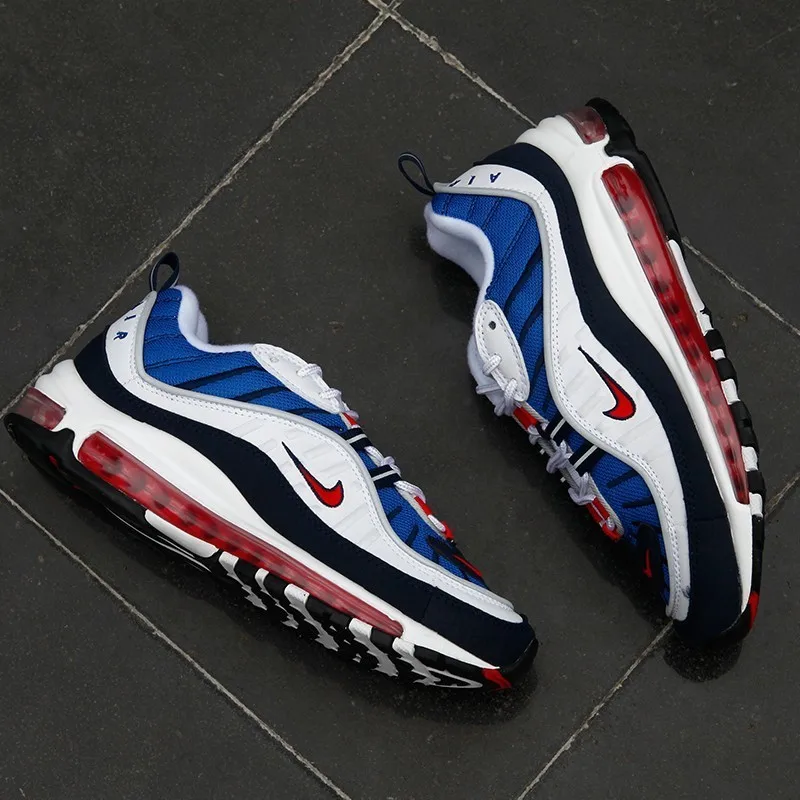 NIKE Air Max 98 Gundam Mens Breathable Running Shoes Lightweight Support Outdoor Sneakers #640744-100