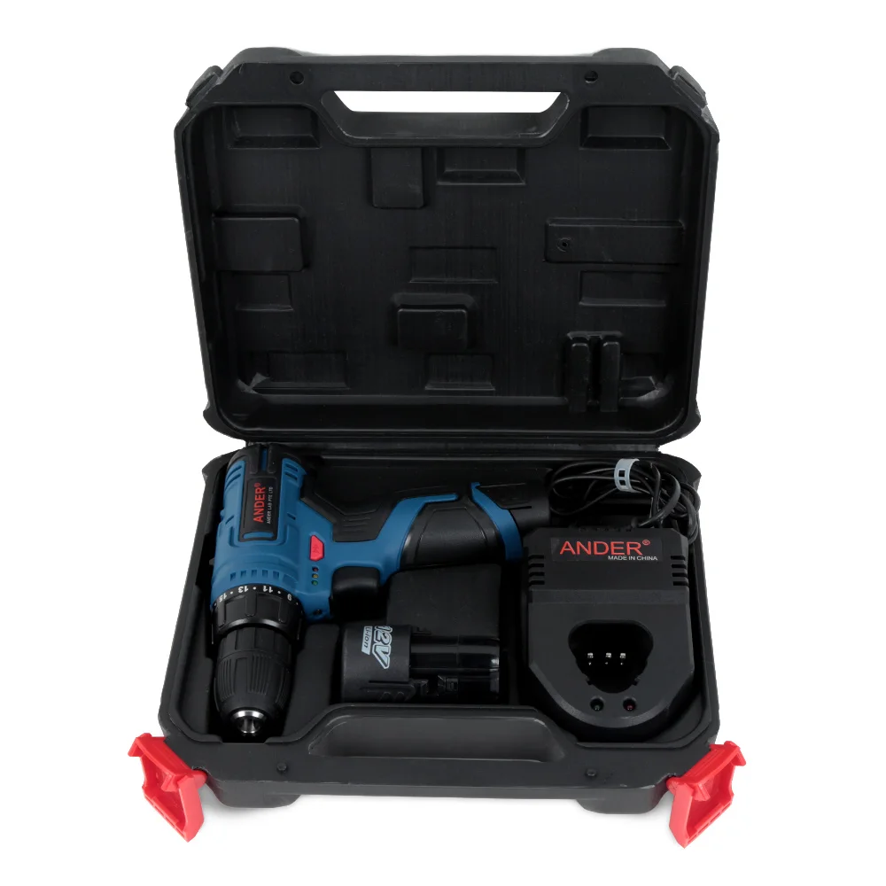 

12V Lithium-Ion Battery Electric Drill With Light Adjustable Torque Rechargeable Power Tool Set Hand Tools With Non-Slip Handle