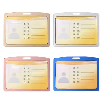 

Aluminum Alloy Business Work Card ID Badge Holder Name Tag Card Holders