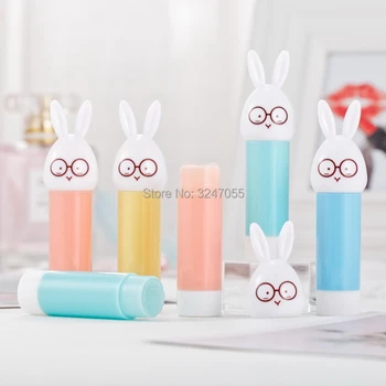 

3.6ml/g Cartoon Cute Cosmetic Empty Lip Balm Container, Directly Filling Rabbit Lovely Makeup Tool Lipstick Refillable Bottle