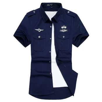 

6XL Large Size Men's Thin Breathable Cargo Shirt Summer Outdoor Sports Camping Hiking Training Lapel Tactical Army Uniform Tops