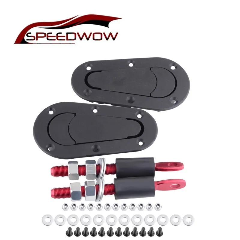 

SPEEDWOW Universal Bonnet Pins Plus Flush Kit Hood Pin Plastic Without Lock key