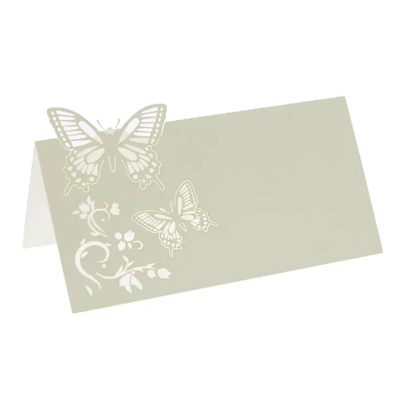 60x бабочка цветок место номера стола гостя сидения имя карты для украшения свадебной вечеринки