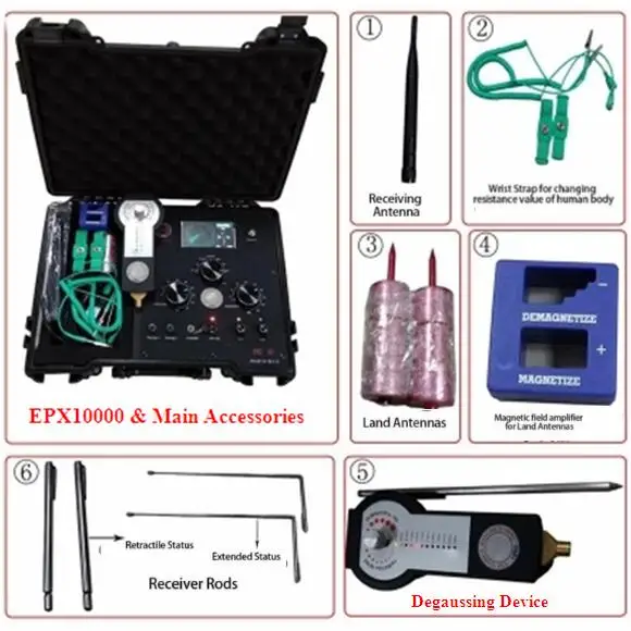 Professional EPX10000 подземный детектор металла Long Range Цифровой цвета: золотистый, серебристый медь олово и Jewel сокровище Finder EPX-10000