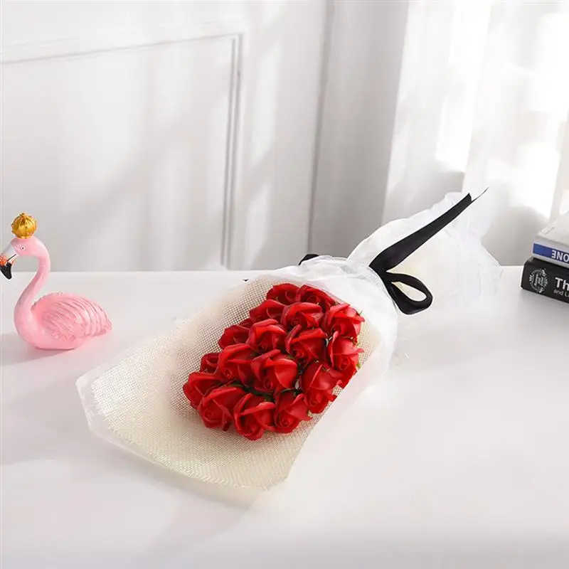День Святого Валентина романтическое Мыло Цветы Подарочная коробка искусственный букет Реалистичная подделка букет засушенные розы для женщин