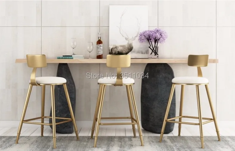 High quality 45cm//68cm/85cm Nordic bar stool bar chair creative coffee chair gold high stool simple dining chair wrought iron цена High quality 45cm//68cm/85cm Nordic bar stool bar chair creative coffee chair gold high stool simple dining chair wrought iron цены онлайн
