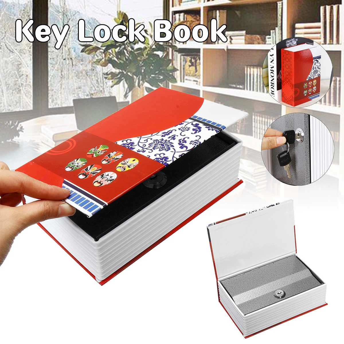 

Mini Safe Box Book Books Money Hiddens Secret Box Security Safe Lock Cash Money Coin Storage Jewellery Key Locker Kid Gift