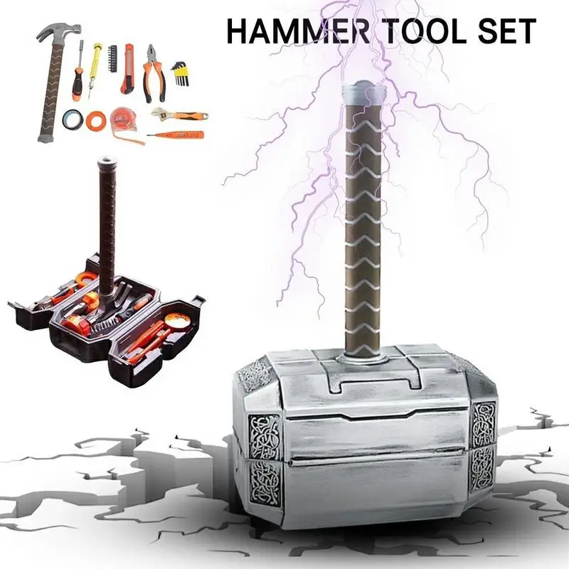 

Household DIY Multifunctional Thor Hammer Tool Set Corrosion Resistant Hammer Set Durable Tool Kit