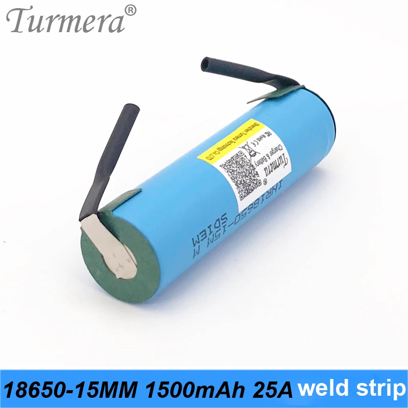 Аккумулятор 18650 15M inr18650-15MM 1500mah 25A для шуруповерта и Шурика для Turmera a15