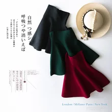 Новая модель осень-зима Высокая талия Модная трикотажная Короткая юбка для женщин