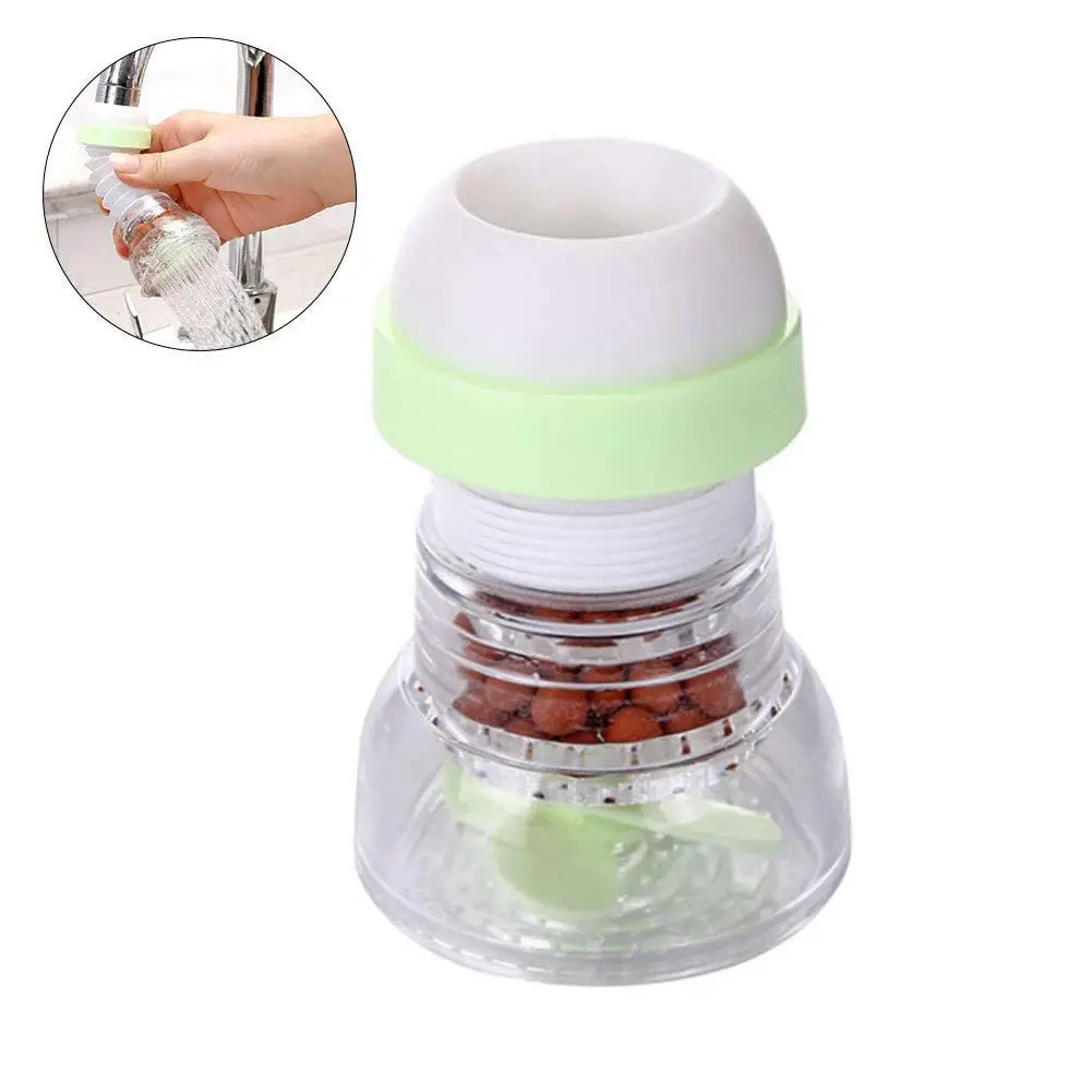 

NEW-Faucet Water Filter,360 degree Rotation & Scalable Medical Stone Faucet Water Filter System for Kitchen, Bathroom (Green)