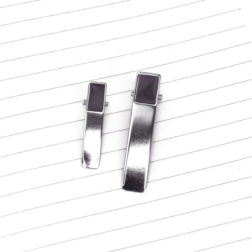 

50 Pcs Blank Double Prong Hair Clip 35mm Alligator Grip Clips Metal Hairpins Without Teeth For Hair Extensions DIY Accessories