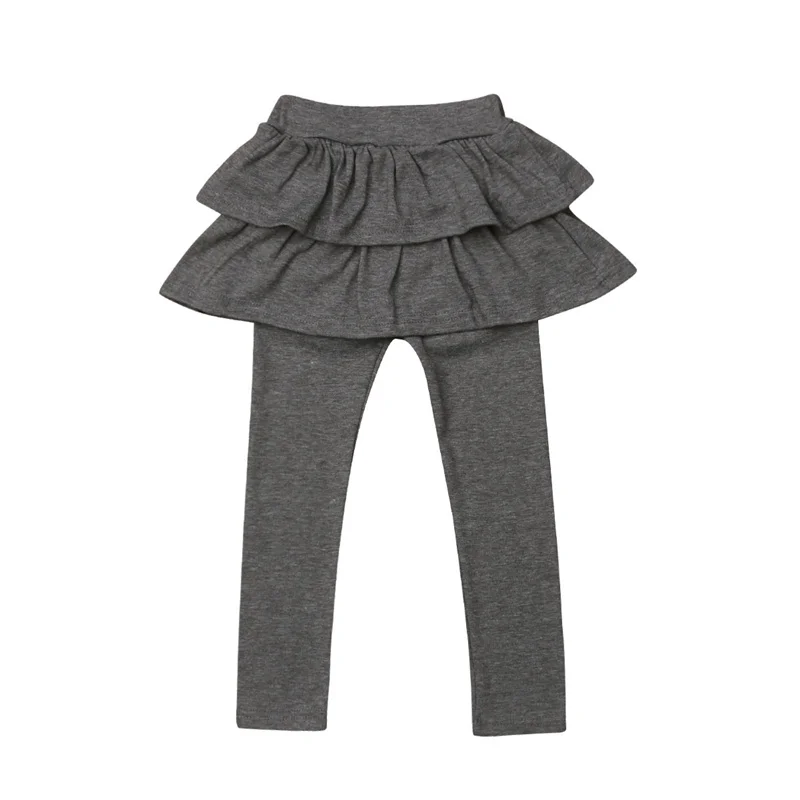 

Baby Girl Leggings Toddler Kids Clothes Children Sweet Pantskirt Warm Leggings Layered Tutu Skirt Solid Skinny Pants 2-8T