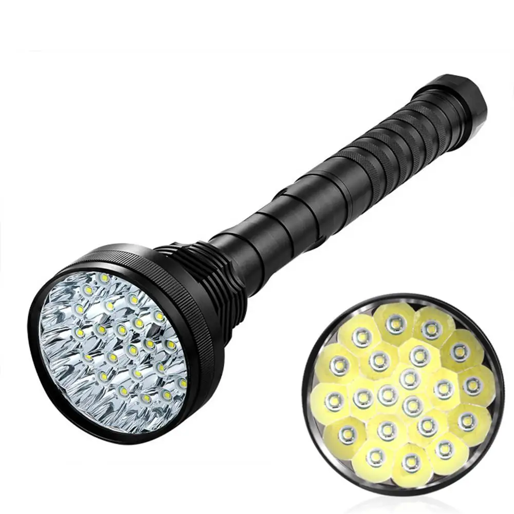

24xT6 LED 30000LM High power Glare 21T6 LED Flashlight Torch 5 Modes floodlight accent light camping lantern For 26650/18650