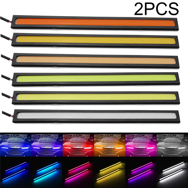 2 Pcs 6W Car LED Strips Daytime Running lights 17cm DRL For Auto Trucks
