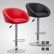 The European bar chairs high foot swivel chair cortex bar chair stool stool household lift chair shop study stool art classroom bar household furniture white black brown color