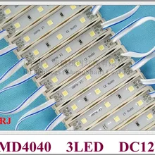 SMD 4040 Светодиодный модуль для знак буквы IP65 Светодиодный модуль DC12V SMD4040 3 светодиодный 1 Вт 100лм 64 мм* 9 мм* 4 мм лента или клей установка