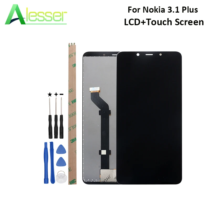 

Alesser For Nokia 3.1 Plus LCD Display And Touch Screen Screen Digitizer Assembly Replacement For Nokia 3.1 Plus +Tool +Adhesive
