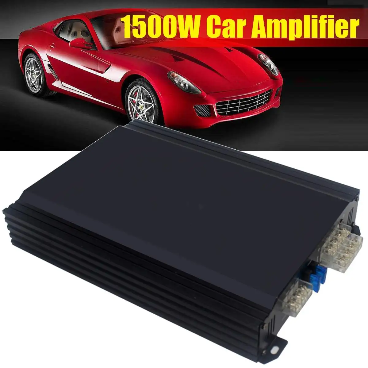 

KROAK 1500W Mini Portable Car Amplifier Speaker 4 Channels Vehicle Aluminum Alloy Powerful Stereo Player Car Audio Subwoofer
