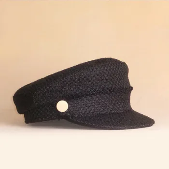 

2018 Women's Beret Hat New Arrivals Navy Cap For Women Fashion Brand Vintage Boina Autumn Winter Newsboy Caps S/M/L Size