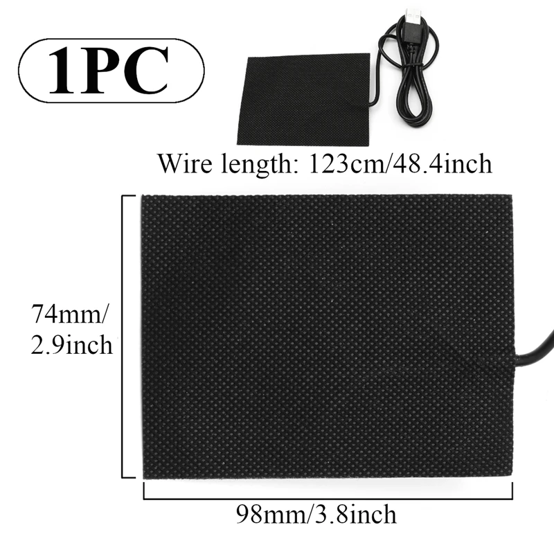 

1PCS USB Electric Heated Jacket Heating Pad Outdoor Themal Warm Winter Heating Vest Pads for DIY Heated Clothing