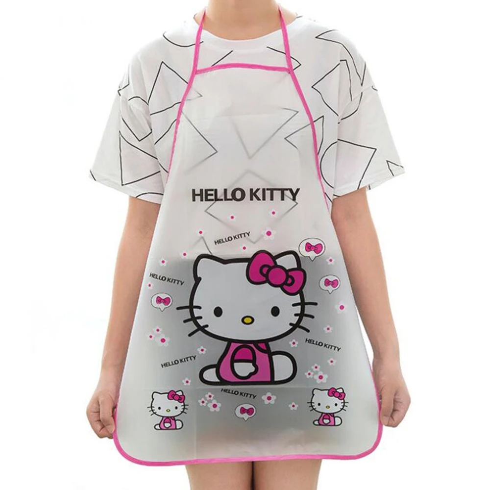 

2019 Cartoon Cute PVC Waterproof Cooking Resturant Kitchen Women hello Apron cocina tablier cuisine rabbit Kids funny bib Baking