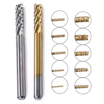 

10pcs 0.8-3.175mm Titanium Coated Carbide End Milling Cutter Engraving Edge Cutter CNC Router Bits End Mill for PCB Machine