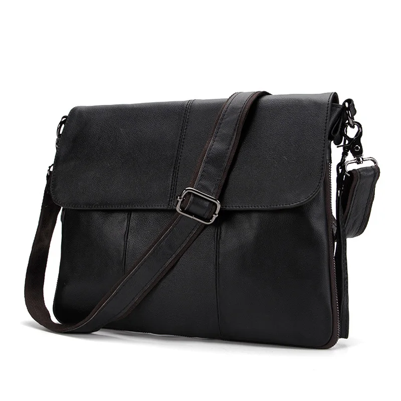 الأزياء Crossbody حقائب مكتبية الرجال رسول الذكور جلد طبيعي رفرف سستة الرجال الكتف حقيبة الكمبيوتر حقيبة يد فاخرة