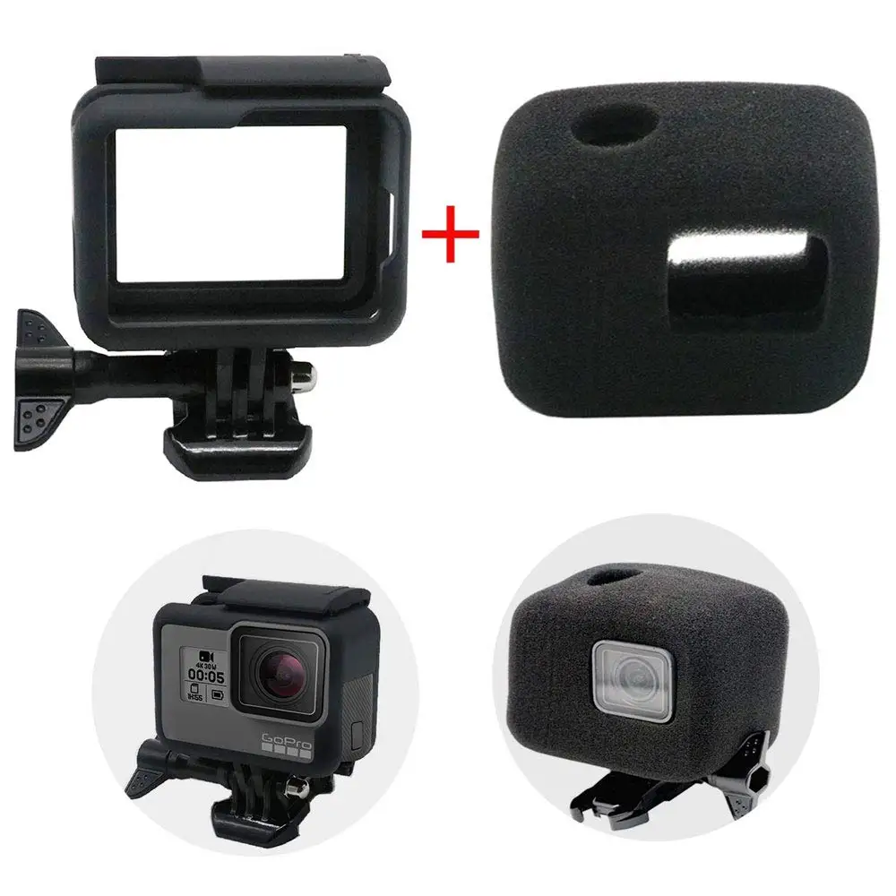Защитный чехол с рамкой + крышка на лобовое стекло для Gopro Hero 7/6/5/Hero Hd аксессуары