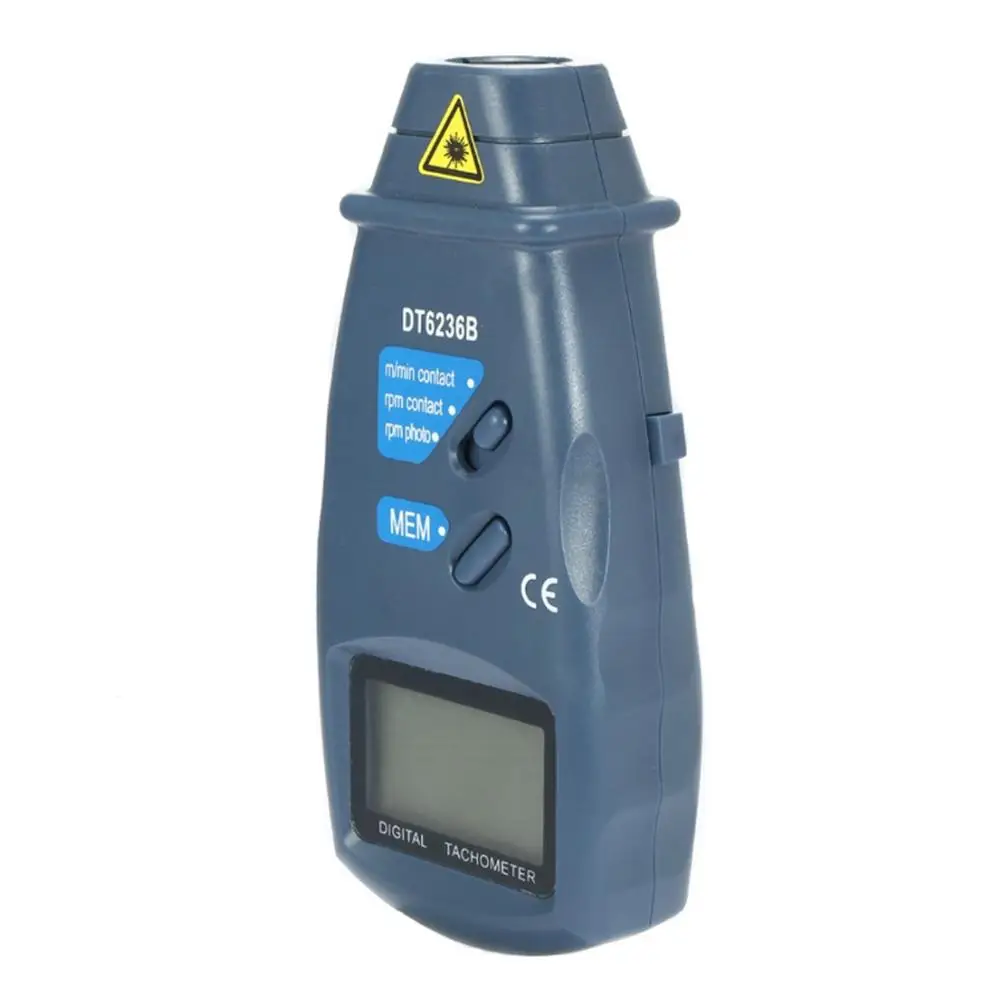 Цифровой тахометр Uxcell DT 6236B 2 в 1 контактный/Бесконтактный фототахометр оборотный
