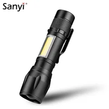 XPE COB светодиодный светильник-Вспышка водонепроницаемый ручной светильник-вспышка s мини фонарь с зажимом Карманный рабочий светильник аварийный светильник ing для кемпинга рыбалки