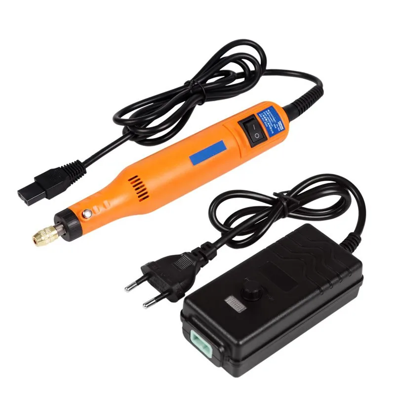 

Orange JD5206 DC 24-36V Mini Electric Grinder 56W 5000-20000rpm Electric Drill with Switch Power EU Plug for Cutting Engraving